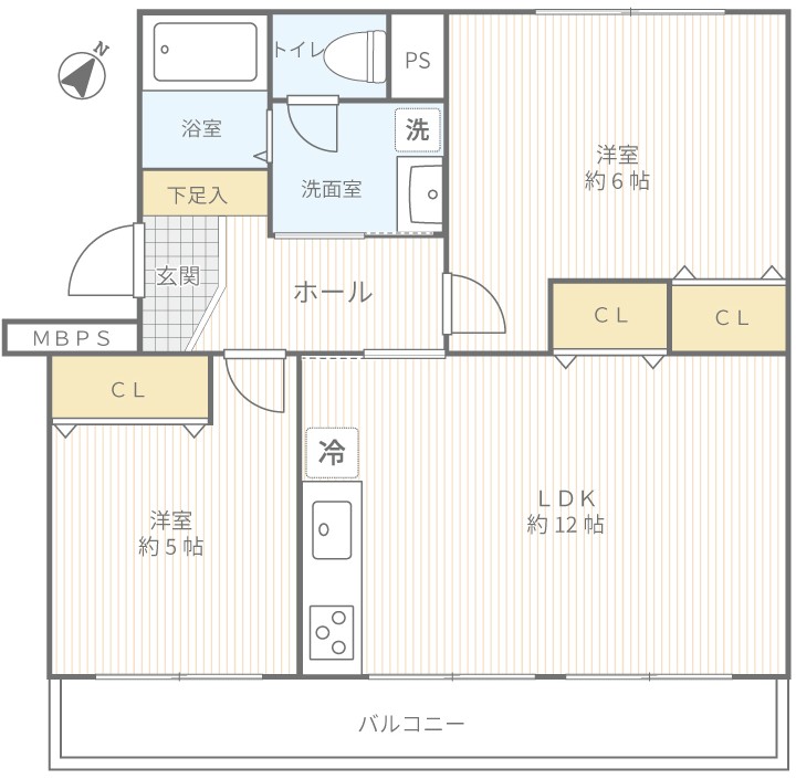 241122_【間取り】_中野島住宅4号棟403号室